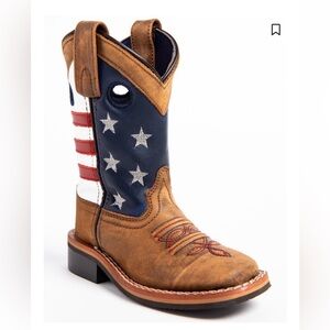 Boys Cody James cowboy boots flag stars stripes 3